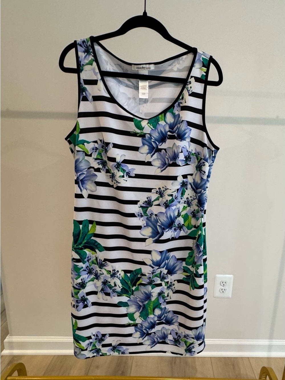 Laundry by Design Striped Floral Bodycon Dress - Size XL